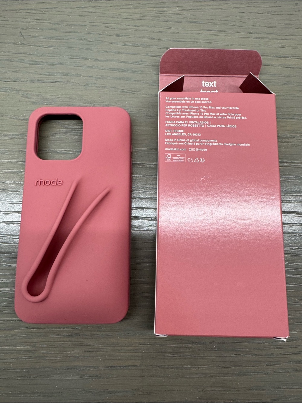 RHODE Summer Lip phone Case, Salty Tan iPhone 15 Pro Max, unused NWT